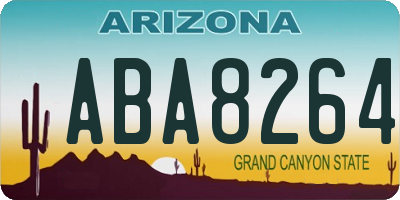 AZ license plate ABA8264
