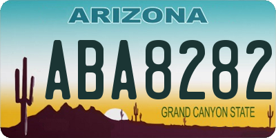 AZ license plate ABA8282