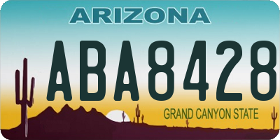 AZ license plate ABA8428