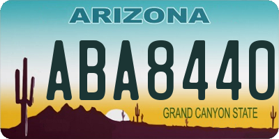AZ license plate ABA8440