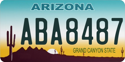 AZ license plate ABA8487