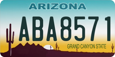 AZ license plate ABA8571