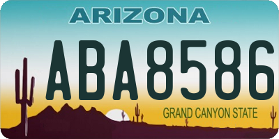 AZ license plate ABA8586