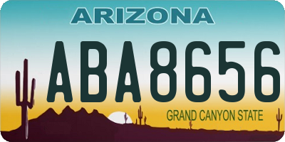 AZ license plate ABA8656