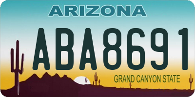 AZ license plate ABA8691
