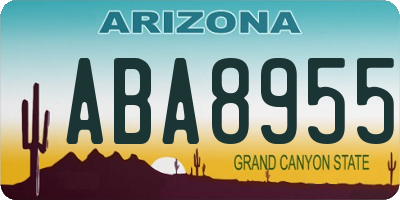 AZ license plate ABA8955