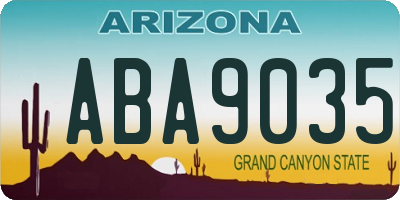 AZ license plate ABA9035