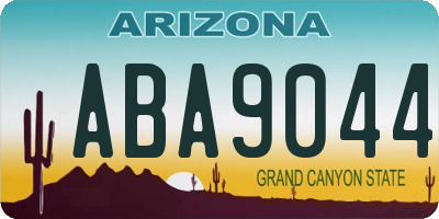 AZ license plate ABA9044