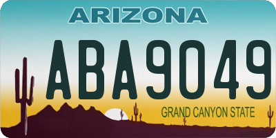 AZ license plate ABA9049