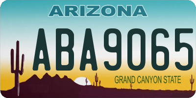 AZ license plate ABA9065
