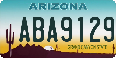 AZ license plate ABA9129
