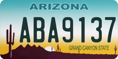 AZ license plate ABA9137
