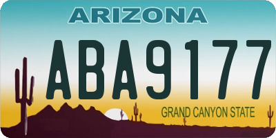 AZ license plate ABA9177