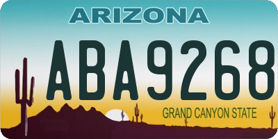 AZ license plate ABA9268