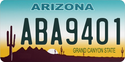 AZ license plate ABA9401