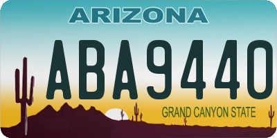 AZ license plate ABA9440