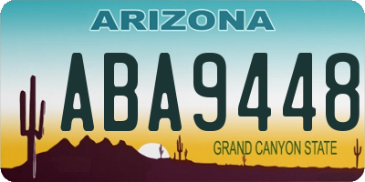 AZ license plate ABA9448