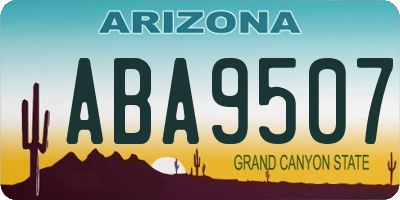 AZ license plate ABA9507
