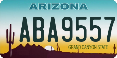 AZ license plate ABA9557