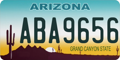 AZ license plate ABA9656