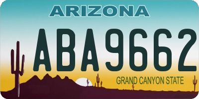 AZ license plate ABA9662