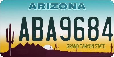 AZ license plate ABA9684