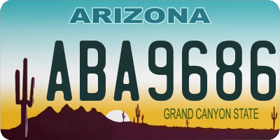 AZ license plate ABA9686