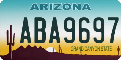AZ license plate ABA9697