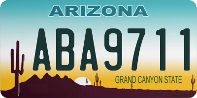 AZ license plate ABA9711