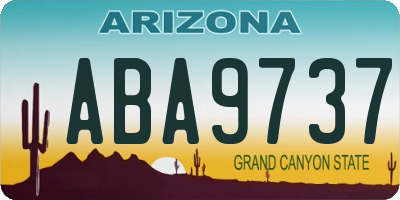 AZ license plate ABA9737