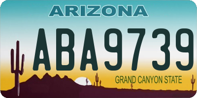 AZ license plate ABA9739