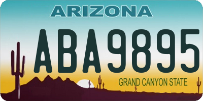 AZ license plate ABA9895