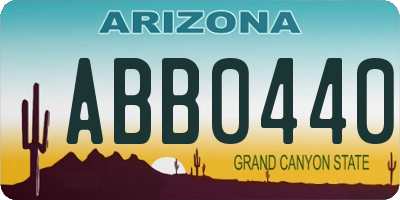 AZ license plate ABB0440