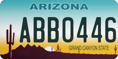 AZ license plate ABB0446
