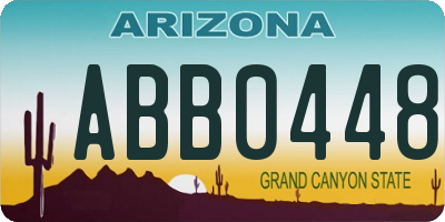 AZ license plate ABB0448