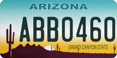 AZ license plate ABB0460