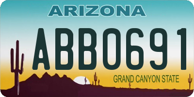 AZ license plate ABB0691
