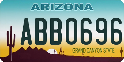 AZ license plate ABB0696