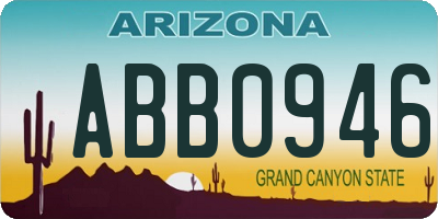 AZ license plate ABB0946