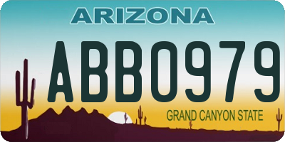 AZ license plate ABB0979