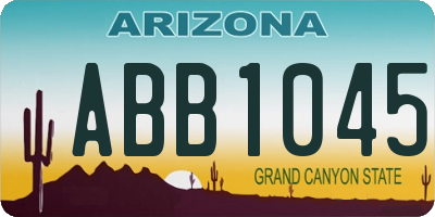 AZ license plate ABB1045