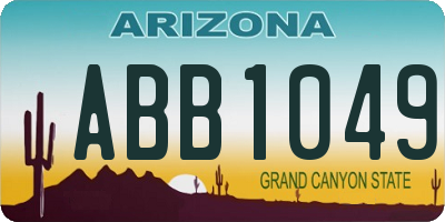 AZ license plate ABB1049