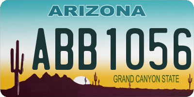 AZ license plate ABB1056