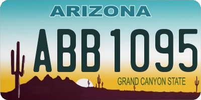 AZ license plate ABB1095
