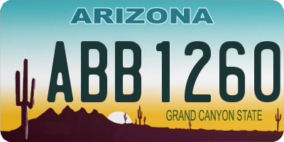 AZ license plate ABB1260