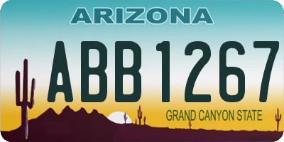 AZ license plate ABB1267
