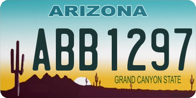 AZ license plate ABB1297