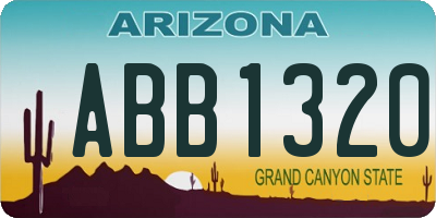 AZ license plate ABB1320