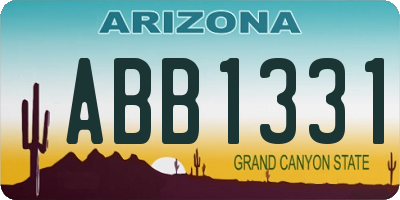 AZ license plate ABB1331