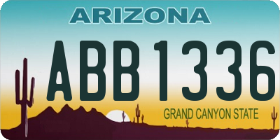 AZ license plate ABB1336